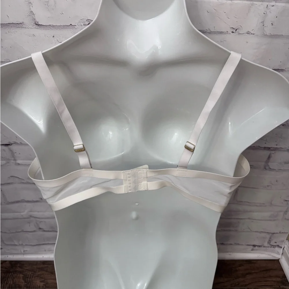 CUUP Bra 44C The Balconette Underwire Unlined Sheer Sexy‎ White Sexy